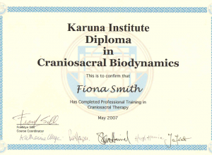 Karuna Institute Diploma in Craniosacral Biodynamics